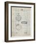 PP940-Antique Grid Parchment Lemania Swiss Stopwatch Patent Poster-Cole Borders-Framed Giclee Print