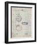 PP940-Antique Grid Parchment Lemania Swiss Stopwatch Patent Poster-Cole Borders-Framed Giclee Print