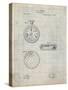 PP940-Antique Grid Parchment Lemania Swiss Stopwatch Patent Poster-Cole Borders-Stretched Canvas