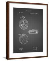 PP940-Black Grid Lemania Swiss Stopwatch Patent Poster-Cole Borders-Framed Giclee Print