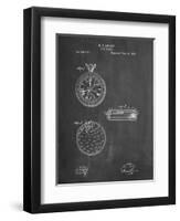 PP940-Chalkboard Lemania Swiss Stopwatch Patent Poster-Cole Borders-Framed Premium Giclee Print