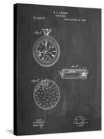 PP940-Chalkboard Lemania Swiss Stopwatch Patent Poster-Cole Borders-Stretched Canvas