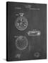 PP940-Chalkboard Lemania Swiss Stopwatch Patent Poster-Cole Borders-Stretched Canvas