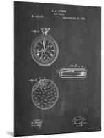 PP940-Chalkboard Lemania Swiss Stopwatch Patent Poster-Cole Borders-Mounted Giclee Print