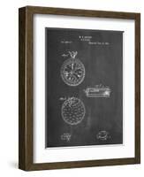 PP940-Chalkboard Lemania Swiss Stopwatch Patent Poster-Cole Borders-Framed Giclee Print