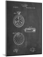 PP940-Chalkboard Lemania Swiss Stopwatch Patent Poster-Cole Borders-Mounted Giclee Print