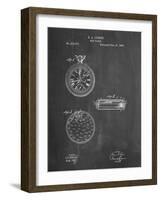 PP940-Chalkboard Lemania Swiss Stopwatch Patent Poster-Cole Borders-Framed Giclee Print