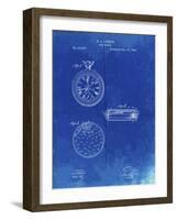 PP940-Faded Blueprint Lemania Swiss Stopwatch Patent Poster-Cole Borders-Framed Giclee Print