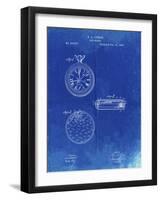 PP940-Faded Blueprint Lemania Swiss Stopwatch Patent Poster-Cole Borders-Framed Giclee Print