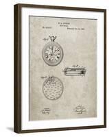 PP940-Sandstone Lemania Swiss Stopwatch Patent Poster-Cole Borders-Framed Giclee Print