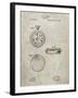 PP940-Sandstone Lemania Swiss Stopwatch Patent Poster-Cole Borders-Framed Giclee Print