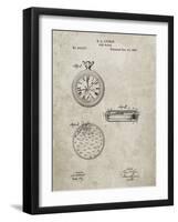 PP940-Sandstone Lemania Swiss Stopwatch Patent Poster-Cole Borders-Framed Giclee Print