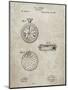 PP940-Sandstone Lemania Swiss Stopwatch Patent Poster-Cole Borders-Mounted Giclee Print