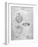 PP940-Slate Lemania Swiss Stopwatch Patent Poster-Cole Borders-Framed Giclee Print