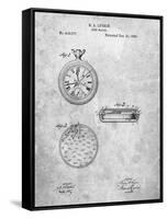 PP940-Slate Lemania Swiss Stopwatch Patent Poster-Cole Borders-Framed Stretched Canvas