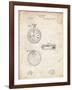 PP940-Vintage Parchment Lemania Swiss Stopwatch Patent Poster-Cole Borders-Framed Giclee Print