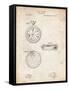 PP940-Vintage Parchment Lemania Swiss Stopwatch Patent Poster-Cole Borders-Framed Stretched Canvas