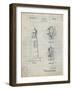 PP941-Antique Grid Parchment Lighthouse Patent Poster-Cole Borders-Framed Giclee Print