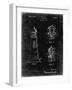 PP941-Black Grunge Lighthouse Patent Poster-Cole Borders-Framed Giclee Print
