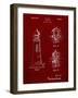 PP941-Burgundy Lighthouse Patent Poster-Cole Borders-Framed Giclee Print