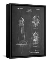 PP941-Chalkboard Lighthouse Patent Poster-Cole Borders-Framed Stretched Canvas