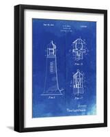 PP941-Faded Blueprint Lighthouse Patent Poster-Cole Borders-Framed Giclee Print