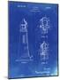 PP941-Faded Blueprint Lighthouse Patent Poster-Cole Borders-Mounted Giclee Print