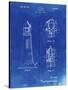 PP941-Faded Blueprint Lighthouse Patent Poster-Cole Borders-Stretched Canvas