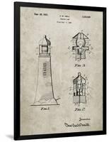 PP941-Sandstone Lighthouse Patent Poster-Cole Borders-Framed Giclee Print
