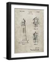 PP941-Sandstone Lighthouse Patent Poster-Cole Borders-Framed Giclee Print