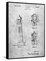 PP941-Slate Lighthouse Patent Poster-Cole Borders-Framed Stretched Canvas