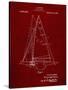 PP942-Burgundy Ljungstrom Sailboat Rigging Patent Poster-Cole Borders-Stretched Canvas