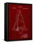 PP942-Burgundy Ljungstrom Sailboat Rigging Patent Poster-Cole Borders-Framed Stretched Canvas