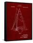 PP942-Burgundy Ljungstrom Sailboat Rigging Patent Poster-Cole Borders-Framed Stretched Canvas