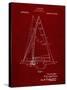 PP942-Burgundy Ljungstrom Sailboat Rigging Patent Poster-Cole Borders-Stretched Canvas