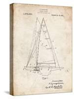 PP942-Vintage Parchment Ljungstrom Sailboat Rigging Patent Poster-Cole Borders-Stretched Canvas