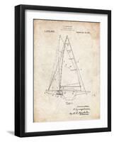 PP942-Vintage Parchment Ljungstrom Sailboat Rigging Patent Poster-Cole Borders-Framed Giclee Print