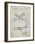 PP943-Antique Grid Parchment Lockheed C-130 Hercules Airplane Patent Poster-Cole Borders-Framed Giclee Print