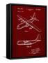 PP943-Burgundy Lockheed C-130 Hercules Airplane Patent Poster-Cole Borders-Framed Stretched Canvas