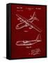 PP943-Burgundy Lockheed C-130 Hercules Airplane Patent Poster-Cole Borders-Framed Stretched Canvas