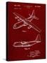 PP943-Burgundy Lockheed C-130 Hercules Airplane Patent Poster-Cole Borders-Stretched Canvas