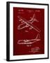 PP943-Burgundy Lockheed C-130 Hercules Airplane Patent Poster-Cole Borders-Framed Giclee Print