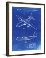 PP943-Faded Blueprint Lockheed C-130 Hercules Airplane Patent Poster-Cole Borders-Framed Giclee Print