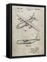 PP943-Sandstone Lockheed C-130 Hercules Airplane Patent Poster-Cole Borders-Framed Stretched Canvas