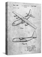 PP943-Slate Lockheed C-130 Hercules Airplane Patent Poster-Cole Borders-Stretched Canvas