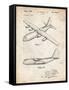 PP943-Vintage Parchment Lockheed C-130 Hercules Airplane Patent Poster-Cole Borders-Framed Stretched Canvas