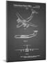 PP944-Black Grid Lockheed C-130 Hercules Airplane Patent Poster-Cole Borders-Mounted Giclee Print