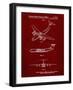 PP944-Burgundy Lockheed C-130 Hercules Airplane Patent Poster-Cole Borders-Framed Giclee Print