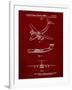 PP944-Burgundy Lockheed C-130 Hercules Airplane Patent Poster-Cole Borders-Framed Giclee Print