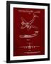 PP944-Burgundy Lockheed C-130 Hercules Airplane Patent Poster-Cole Borders-Framed Giclee Print